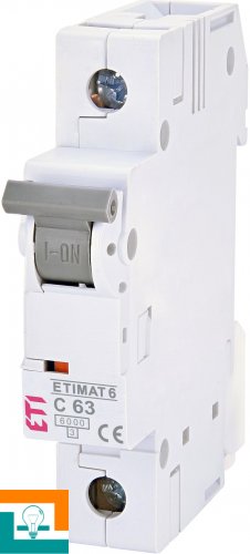 ETI Etimat 6kA AC C 63А 2141522 Выключатель автоматический 1-полюсный