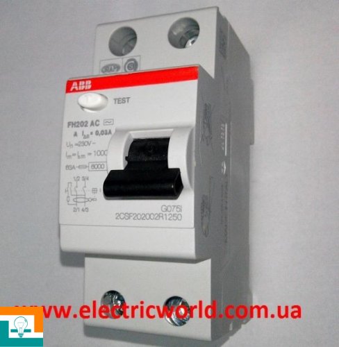 ДИФФЕРЕНЦИАЛЬНОЕ РЕЛЕ 2-п Abb F202 AC-16/0,01А 2CSF202001R0160