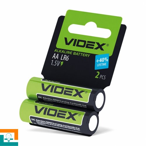 БАТАРЕЙКА щелочная Videx 2шт. LR06/AA 1,5V