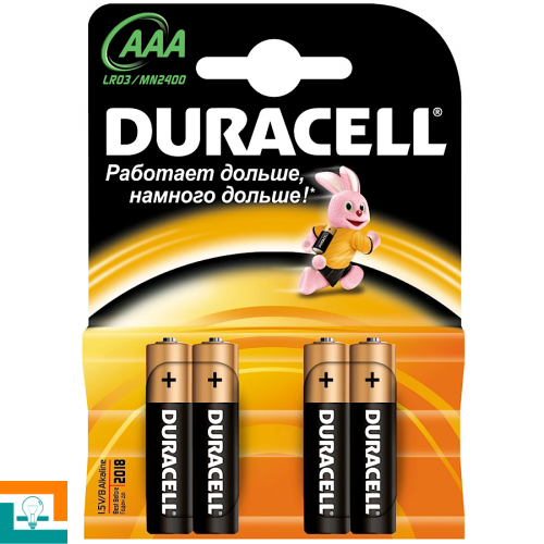 БАТАРЕЙКА щелочная Duracell 1,5V MN2400 LR03