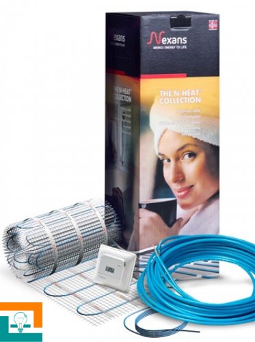 МАТ нагрівальний 2жильний 230V Nexans MILLIMAT/150 300W 0,5*4м під плитку