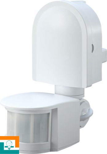 Датчик движения инфракрасный белый IP44 E.Next e.sensor.pir.10F.white 180* s061004