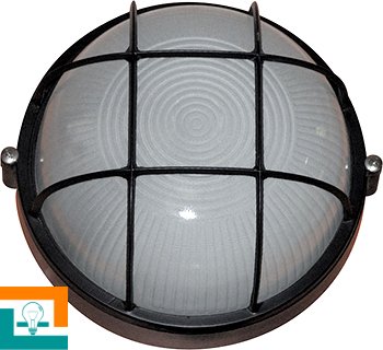 Светильник 100W Е27 ІP54 E.Next l002024 Круг металлическая решетка 100 черный e.lіght1303.1.100.27