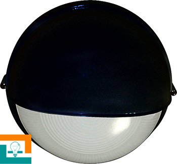 Светильник 60W Е27 ІP54 E.Next L002003 Круг 60 черный e.lіght.1302.1.60.27