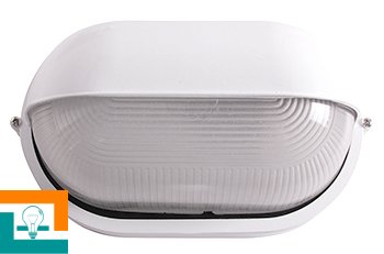 Светильник 60W Е27 IP54 E.Next l002010 Овал 60 белый e.light.1402.1.60.27