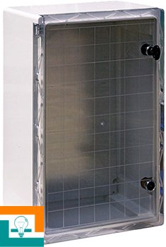 Корпус удароміцний з АБС-пластика CP5015 e.plbox.400.600.200.tr, 400х600х200мм IP65 з прозорими дверцятами E.next