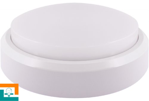 Світильник світлодіодний вологозахищений 8Вт 4500К IP54 білий e.LED.rondo.8.4500.white l0810101