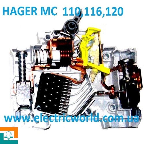 MC120A C 20A Hager 6 kA  выключатель автоматический 1-полюсный