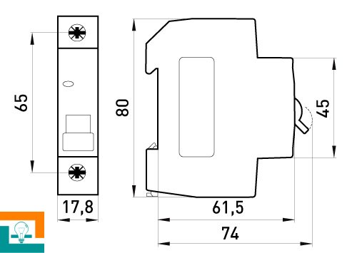 ВИМИКАЧ АВТОМАТИЧНИЙ 1-полюсний E.Next 4,5кА s002003 3A e.mcb.stand.45.1.C