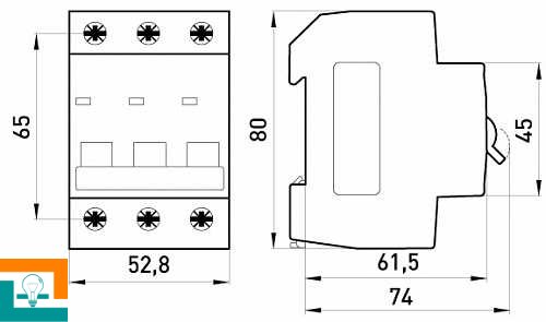 ВЫКЛЮЧАТЕЛЬ АВТОМАТИЧЕСКИЙ 3-полюсный E.Next 6кА e.mcb.pro.60.3.C. 16 new p042031