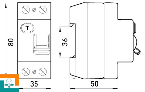 ДИФЕРЕНЦІЙНЕ РЕЛЕ 2-полюсне 40/0,03А E.Next 10kA i0220002 e.industrial.rccb.2.40.30