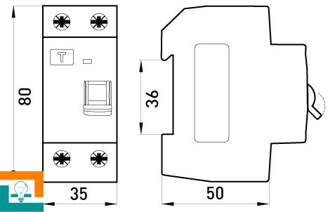 ДИФЕРЕНЦІЙНЕ РЕЛЕ 2-полюсне 40/0,1А E.Next 6kA p003009 e.rccb.pro.2.40.100