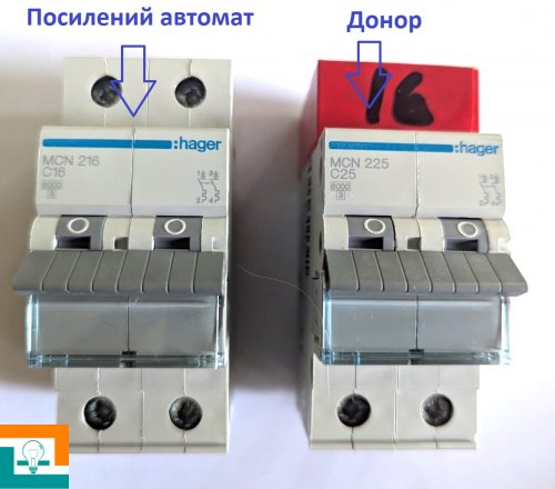 HAGER у корпусі 2-п 16А начинка 25а