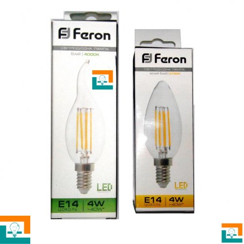 ЛАМПА LED E14 Feron 50000h свеча на ветру 4,0W/2700 CF37 LB-59
